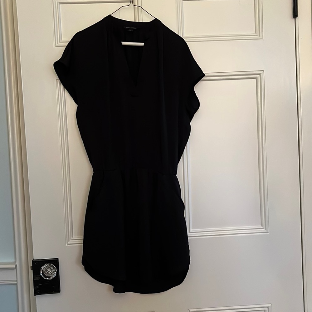 Black silk-like dress